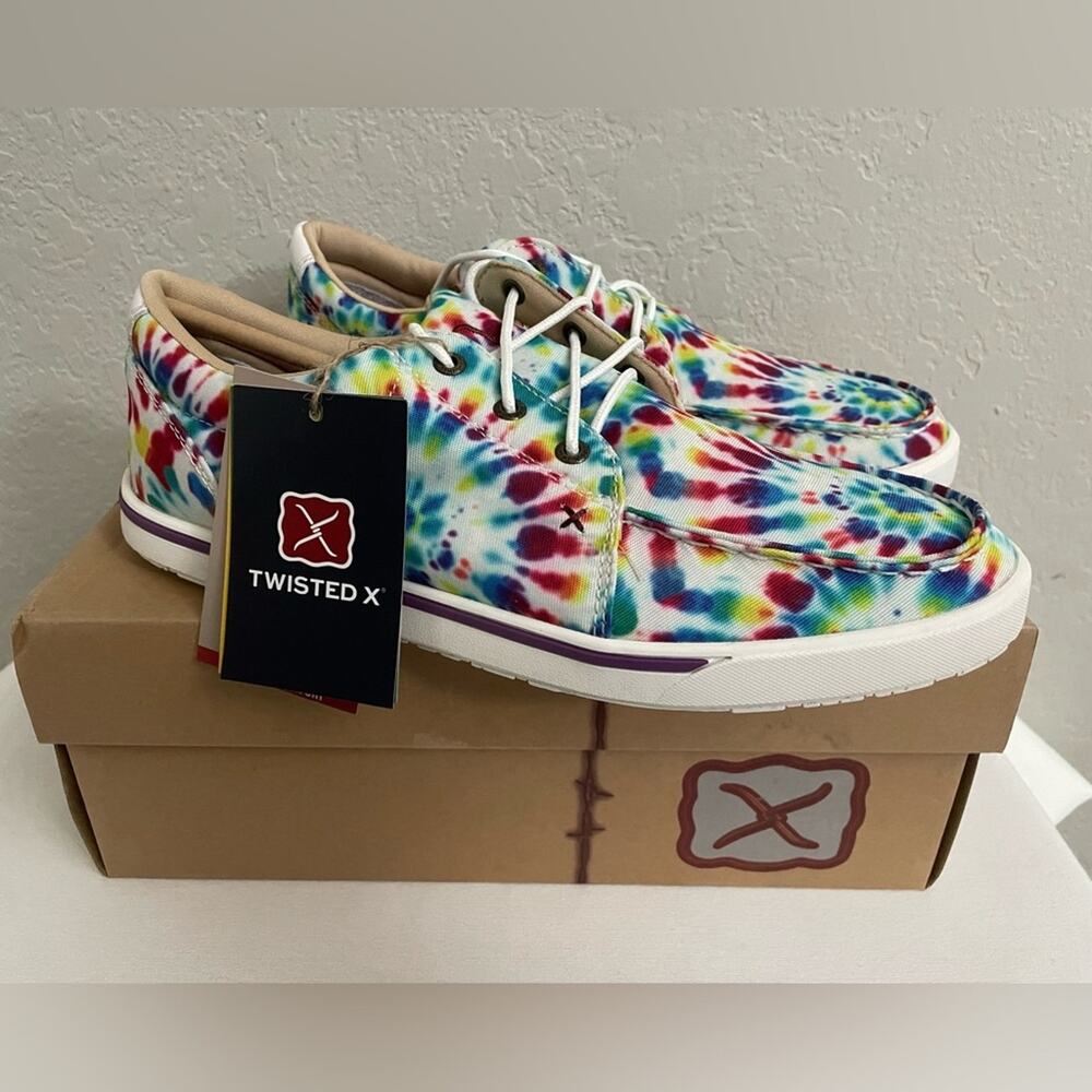 Twisted X Women's Multi Tie-Dye Shoes Moc Toe Loafers Size 11 M WCA0037